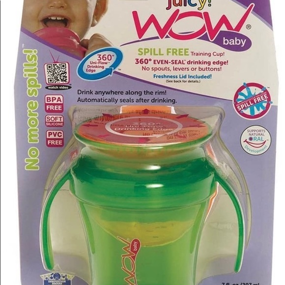 WOW Baby 360 Sippy Training Cup Green - Picture 3 of 9